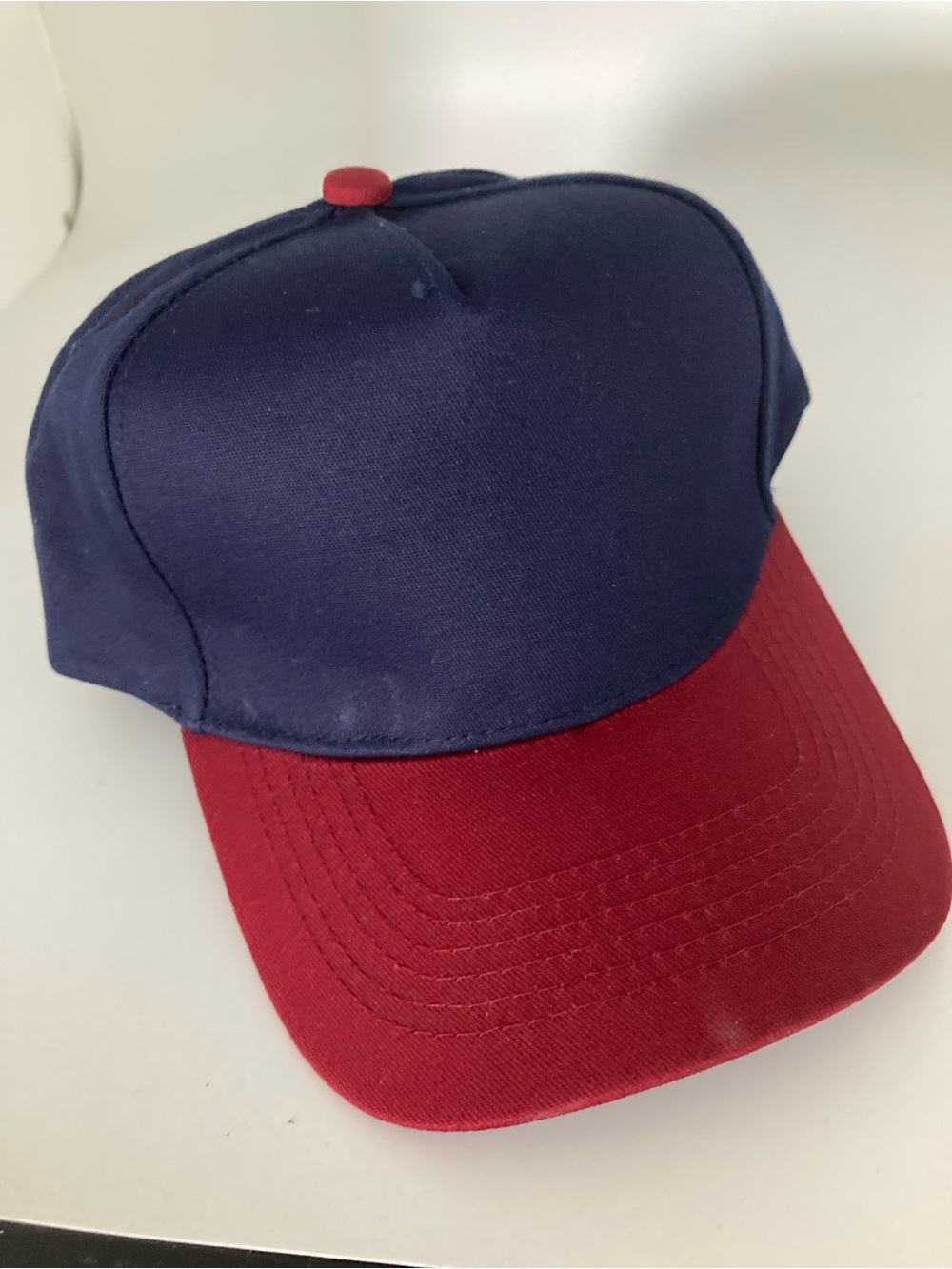 Kids Two-Tone Navy and Red Baseball Cap